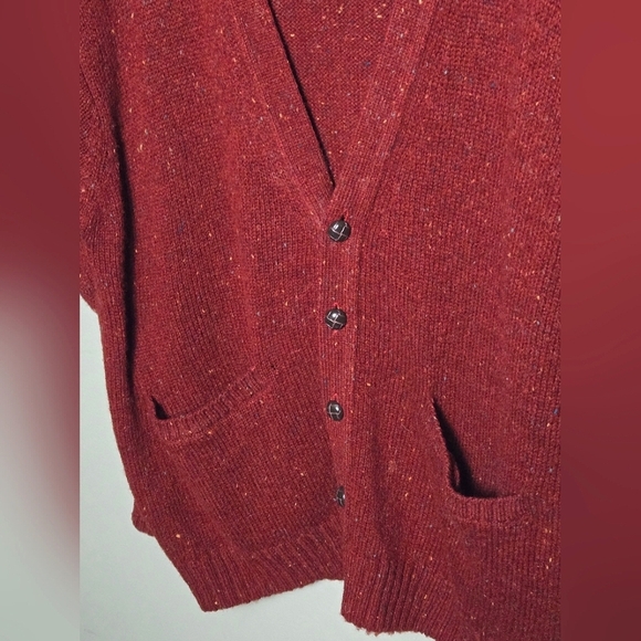 Men Pendleton 100% Wool Academia Old Money Pocket Button Cardigan, Small - Picture 3 of 4